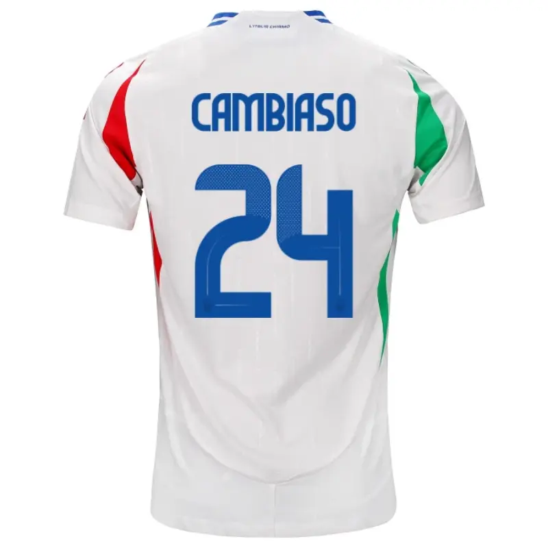 Camiseta Italia 2ª 2024 Andrea Cambiaso 24