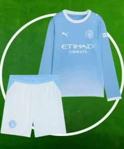 Camiseta Manchester City Primera Equipación Niños 2026/2027 Manga Larga