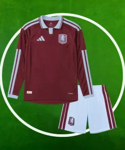 Camiseta Aston Villa Primera Equipación Niños 2026/2027 Manga Larga