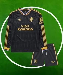 Camiseta Aston Villa Segunda Equipación Niños 2026/2027 Manga Larga