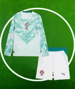 Camiseta Portugal Segunda Equipación Niños 2026/2027 Manga Larga