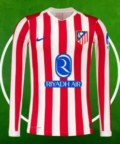 Camiseta Atlético de Madrid Primera Equipación Hombre 2025/2026 Manga Larga