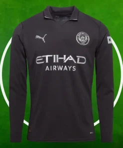 Camiseta Manchester City Segunda Equipación Hombre 2025/2026 Manga Larga