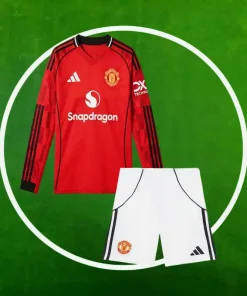 Camiseta Manchester United Primera Equipación Niños 2025/2026 Manga Larga