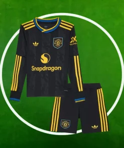 Camiseta Manchester United Tercera Equipación Niños 2025/2026 Manga Larga