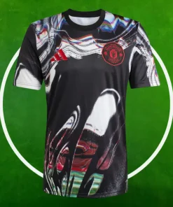 Camiseta Pre-Partido Manchester United Hombre 2025/2026 Negro