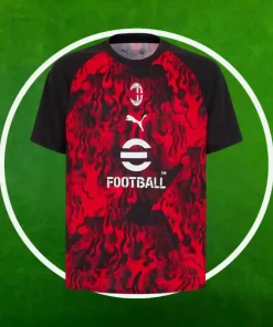 Camiseta Pre-Partido AC Milan Hombre 2025/2026 Negro