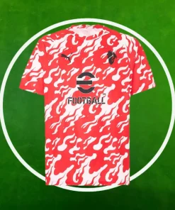 Camiseta Pre-Partido AC Milan Hombre 2025/2026 Rojo
